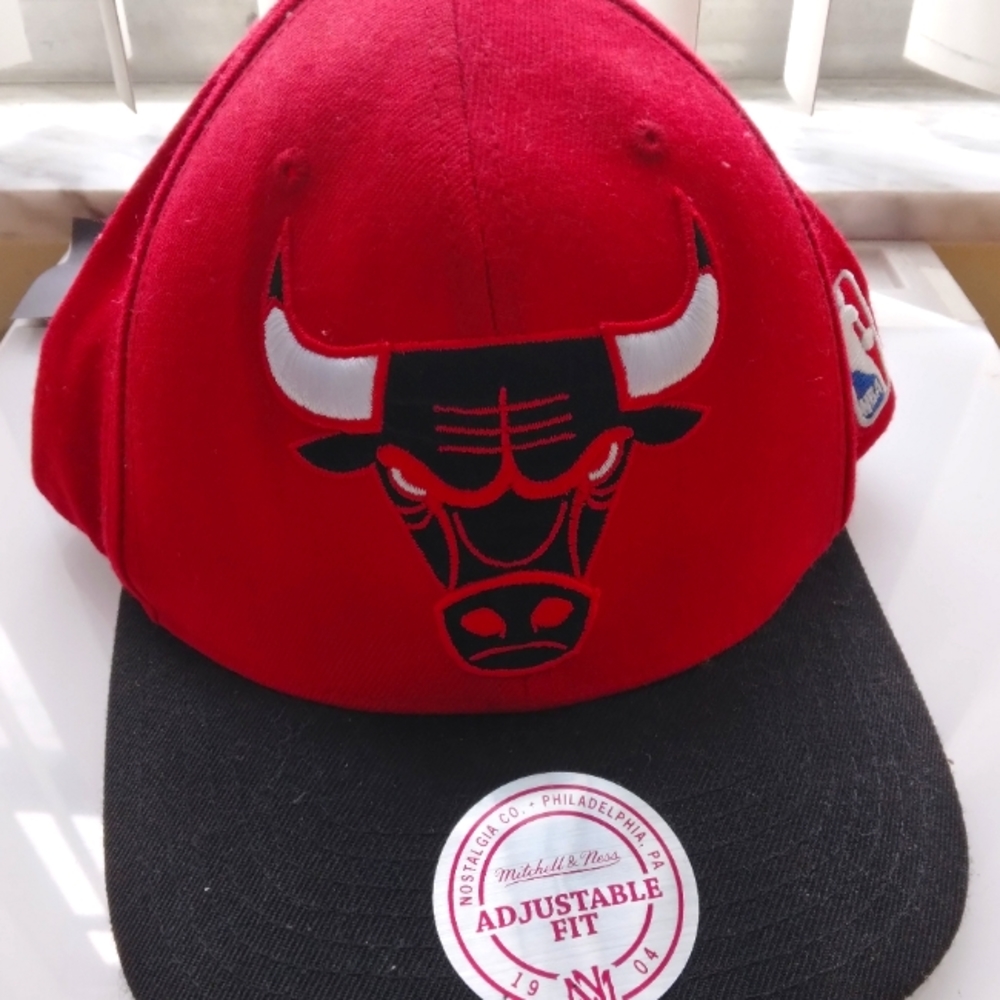 VINTAGE Chicago Bulls NBA 90s Snapback Big Logo Mitchell & Ness Hardwood Classic
